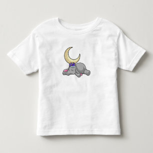 Elephant with Moon Toddler T-Shirt