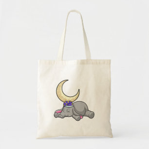 Elephant with Moon Tote Bag