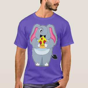 Elephant With Pizza  T-Shirt