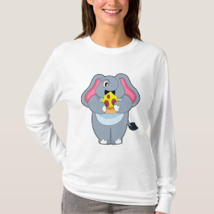 Elephant with Pizza T-Shirt