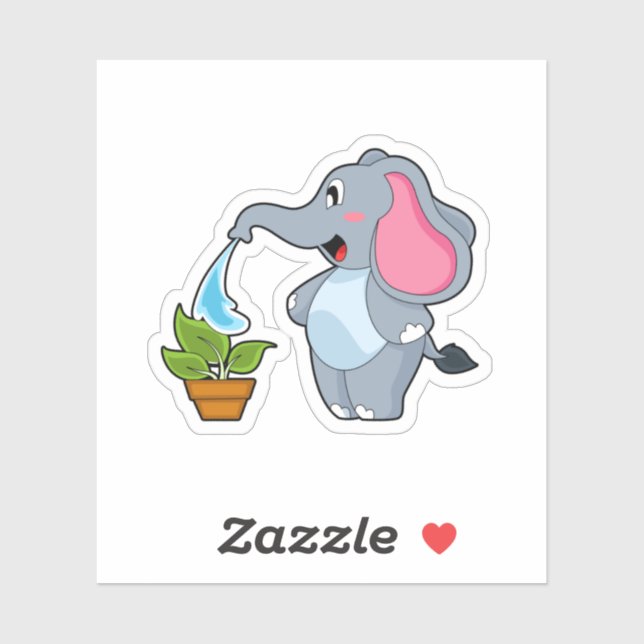 Elephant with Plant (Sheet)