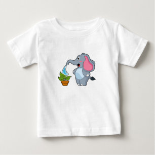 Elephant with Plant Baby T-Shirt