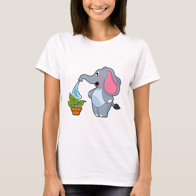 Elephant with Plant T-Shirt (Front)