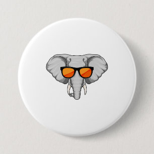 Elephant with Sunglasses 7.5 Cm Round Badge