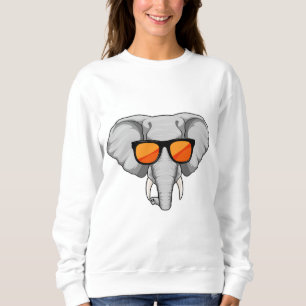 Elephant with Sunglasses Sweatshirt