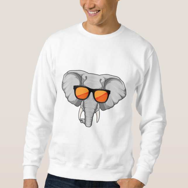 Elephant with Sunglasses Sweatshirt (Front)
