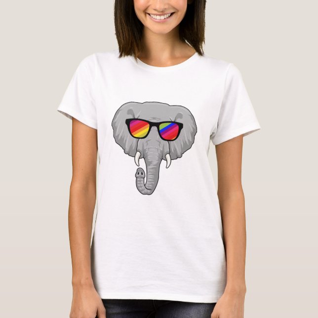 Elephant with Sunglasses T-Shirt (Front)