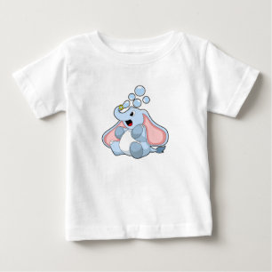 Elephant with Water bubbles Baby T-Shirt