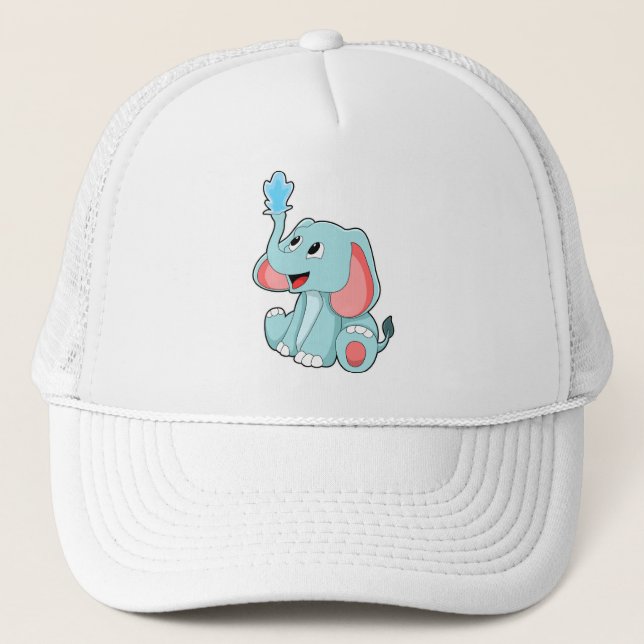 Elephant with Water Trucker Hat (Front)