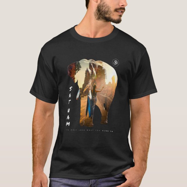 Elephant Woman Indian Views T-Shirt (Front)