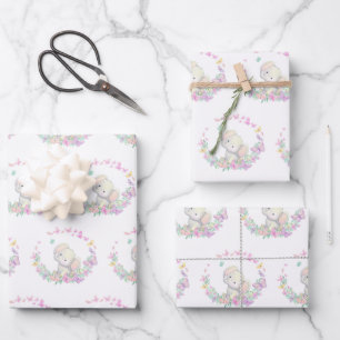 Elephant Wrapping Paper, Baby Shower Gift Wrap