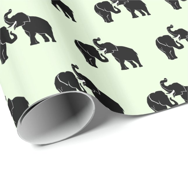Elephant Wrapping Paper - Customizable (Roll Corner)