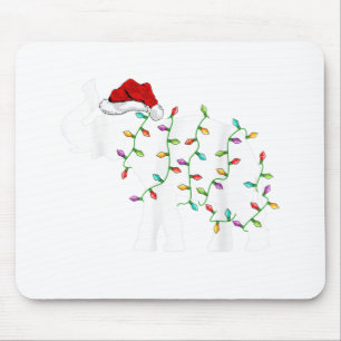 Elephant Xmas Lighting Funny Santa Hat Elephant Ch Mouse Mat
