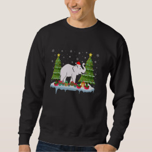 Elephant Xmas Tree Lighting Men Women Ugly Christm Sweatshirt