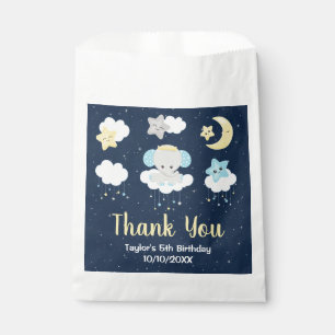 Elephant Yellow and Navy Birthday Party Thank You Favour Bags