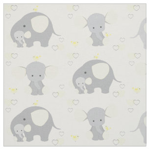 Elephant Yellow Safari Animal Nursery Baby Neutral Fabric