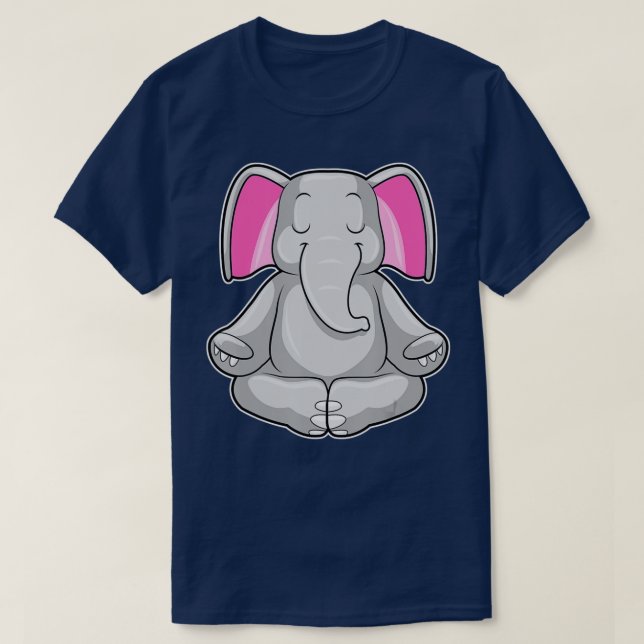 Elephant Yoga Fitness Meditation  T-Shirt (Design Front)