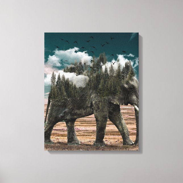 Elephant | Zazzle_Growshop. Canvas Print (Front)