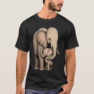 Elephant Zookeeper Elephant Mom Hugging A Child El T-Shirt
