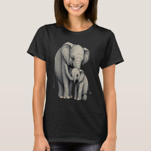 Elephant Zookeeper Elephant Mom Hugging A Child El T-Shirt