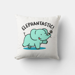 Elephantastic Funny Elephant Pun  Cushion