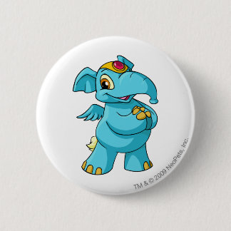 Elephante Blue 6 Cm Round Badge
