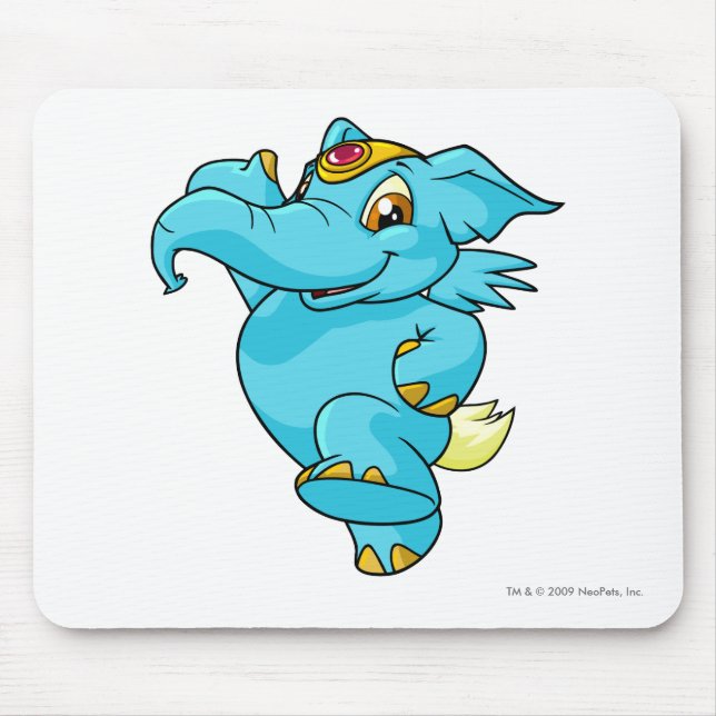 Elephante Blue Mouse Mat (Front)
