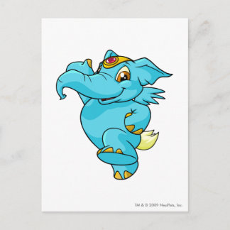 Elephante Blue Postcard