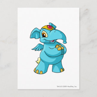 Elephante Blue Postcard