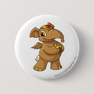 Elephante Brown 6 Cm Round Badge