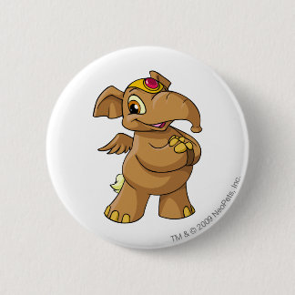 Elephante Brown 6 Cm Round Badge