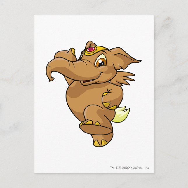 Elephante Brown Postcard (Front)