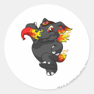 Elephante Fire Classic Round Sticker