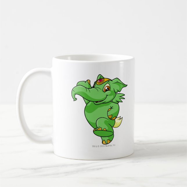 Elephante Green Coffee Mug (Left)