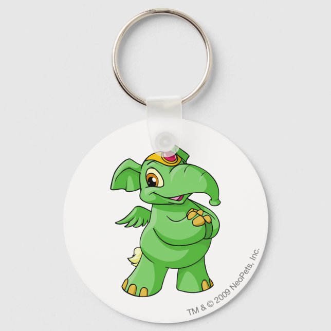 Elephante Green Key Ring (Front)