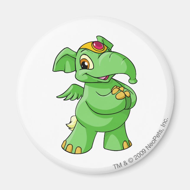 Elephante Green Magnet (Front)