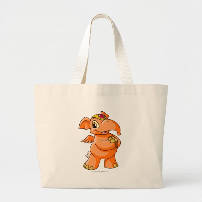 Elephante Orange Large Tote Bag (Front)