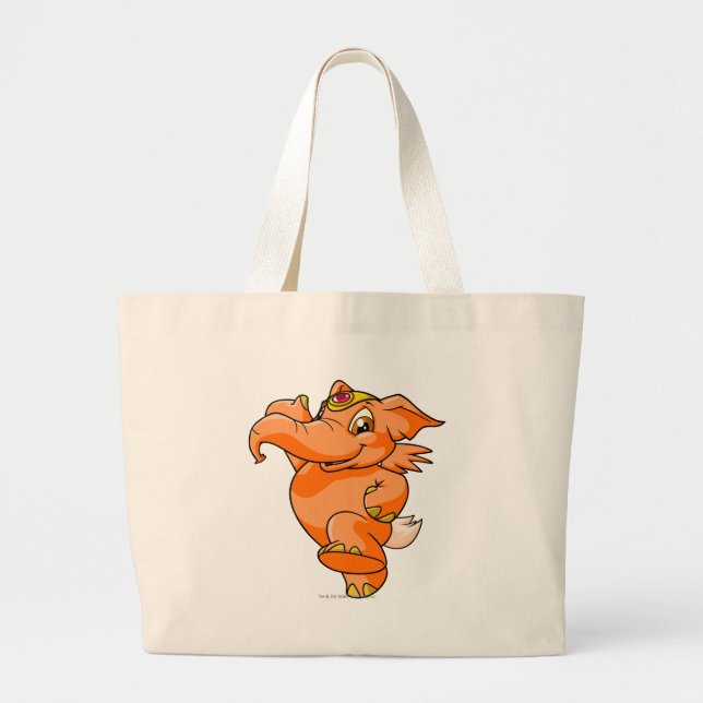 Elephante Orange Large Tote Bag (Front)