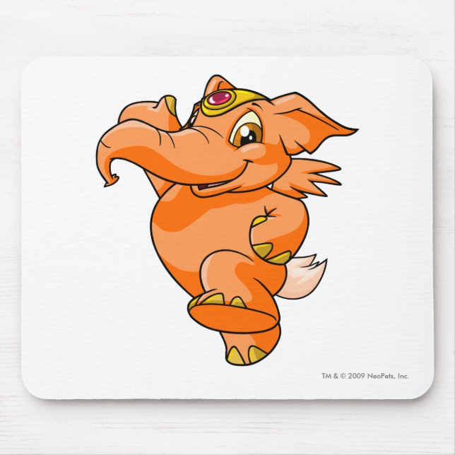 Elephante Orange Mouse Mat (Front)