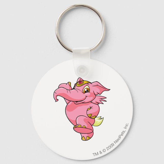 Elephante Pink Key Ring (Front)