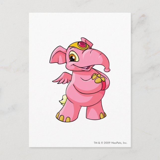 Elephante Pink Postcard (Front)
