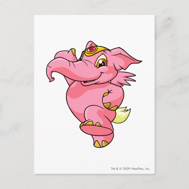 Elephante Pink Postcard (Front)