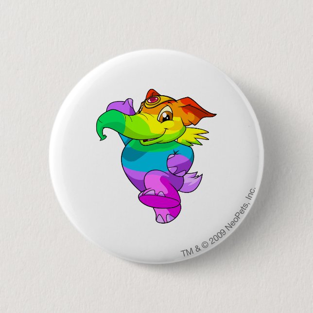 Elephante Rainbow 6 Cm Round Badge (Front)