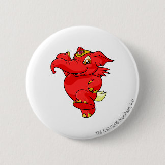 Elephante Red 6 Cm Round Badge
