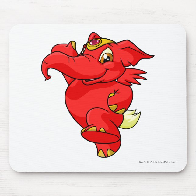 Elephante Red Mouse Mat (Front)