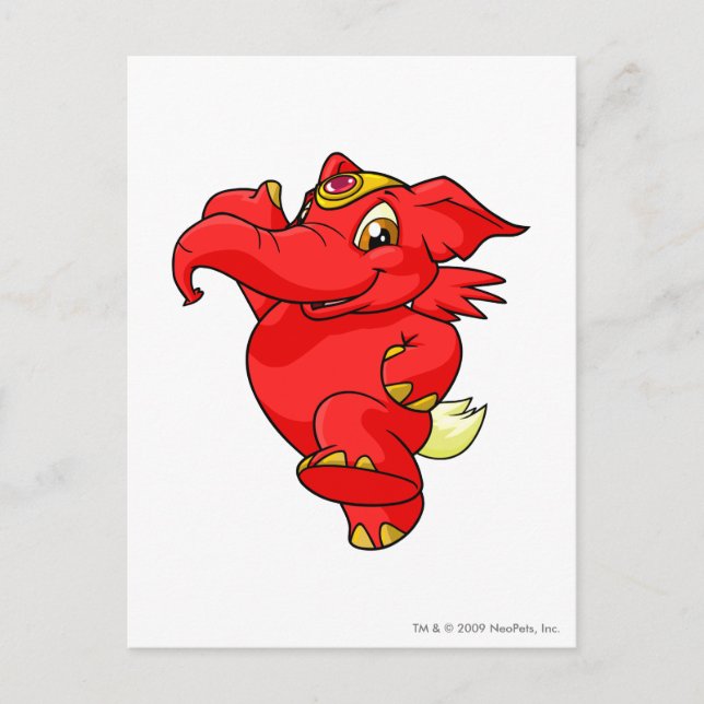 Elephante Red Postcard (Front)