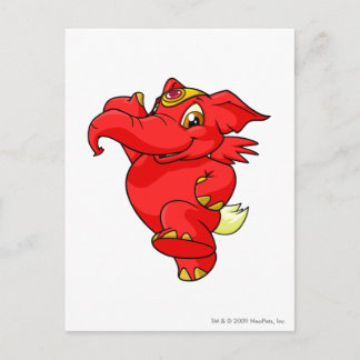 Elephante Red Postcard