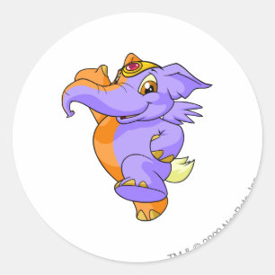 Elephante Split Classic Round Sticker