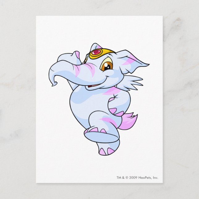 Elephante Striped Postcard (Front)