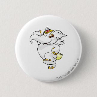 Elephante White 6 Cm Round Badge